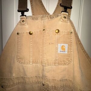 Carhartt Beige Bib Overalls